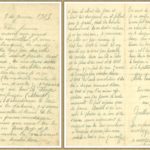 Une des nombreuses lettres du soldat, conservées par la famille.